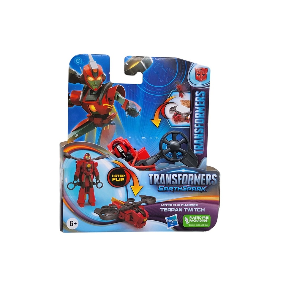 Transformers EarthSpark Terran Twitch 1-Step Flip Changer Drone Toy Hasbro FJH96